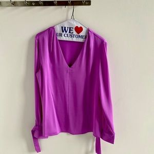 Lilac Pink Tie Sleeve Blouse - S (6/8)